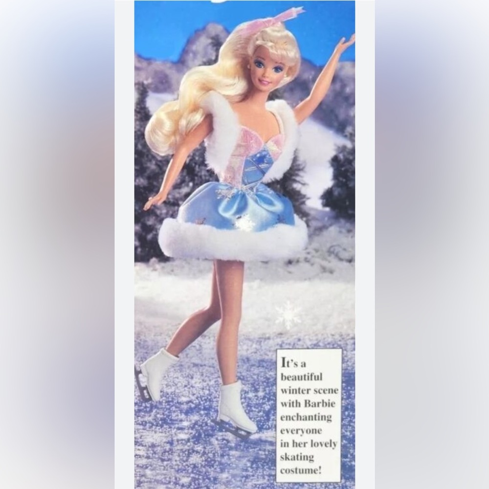 NIB - Vintage 1995 Skating Star Barbie Doll - Pink and Blue Outfit